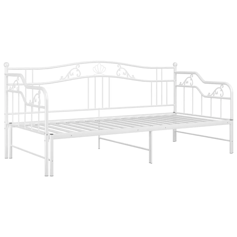 Cadre de canapé-lit extensible sans matelas blanc 90x200 cm - 5