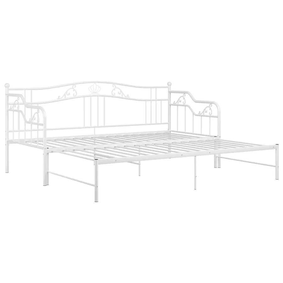Cadre de canapé-lit extensible sans matelas blanc 90x200 cm - 6