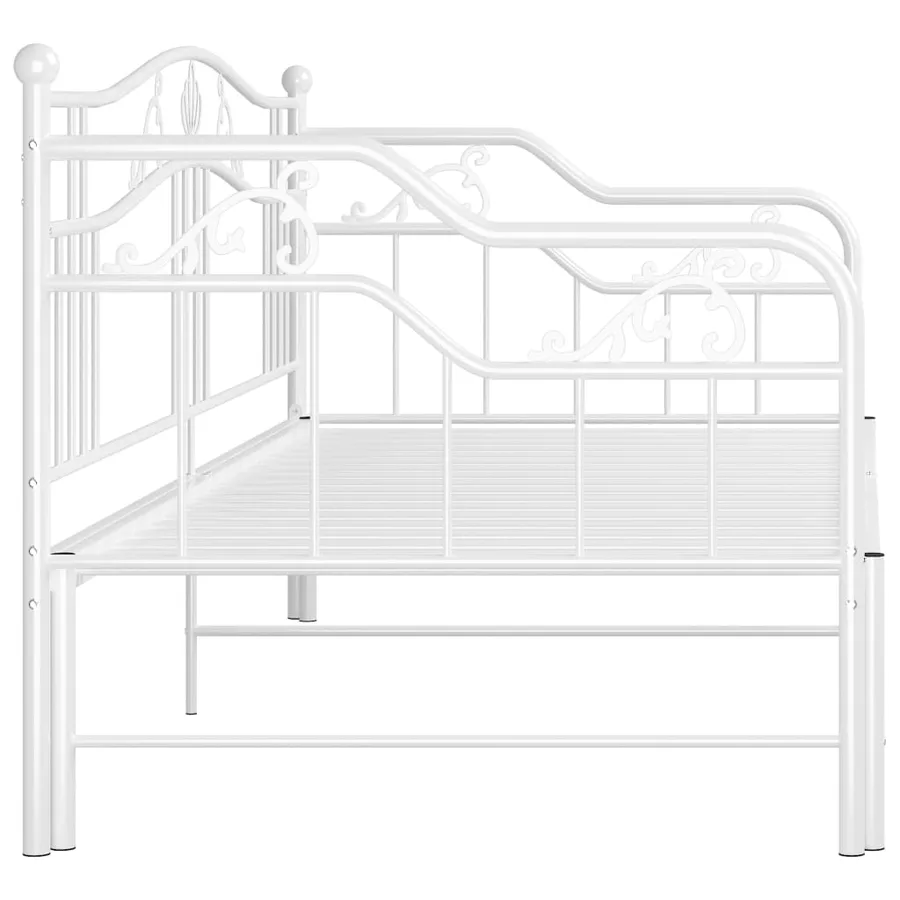 Cadre de canapé-lit extensible sans matelas blanc 90x200 cm - 8