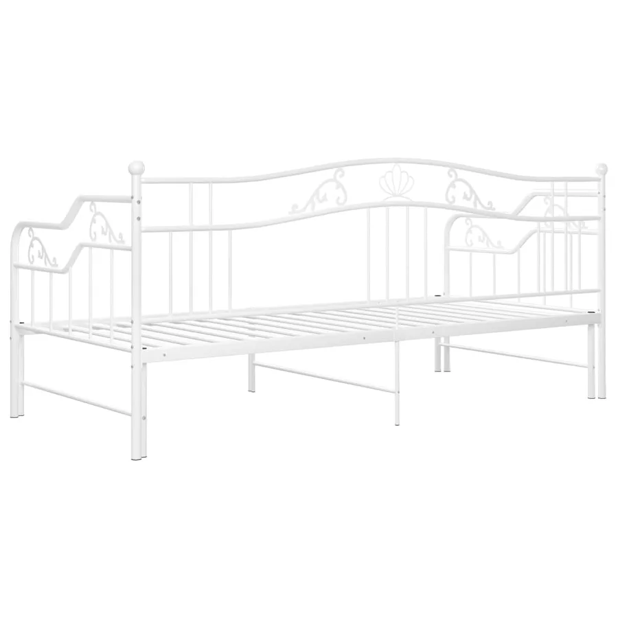 Cadre de canapé-lit extensible sans matelas blanc 90x200 cm - 9