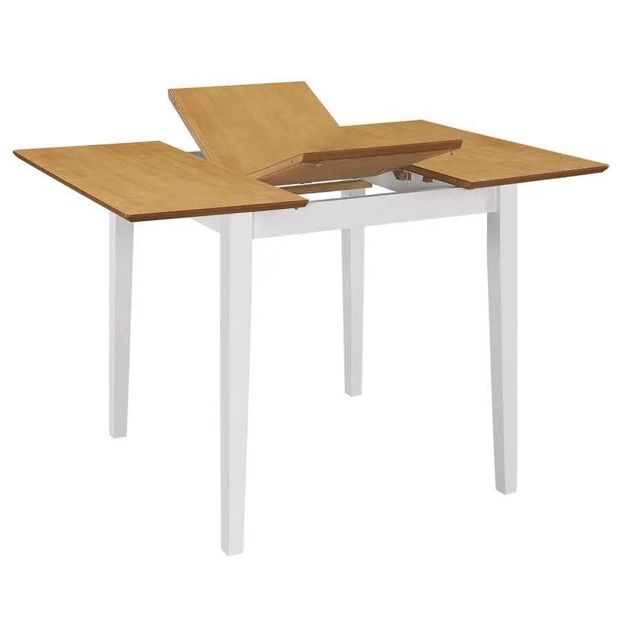 Table à manger extensible Blanc (80-120)x80x74 cm MDF - 2