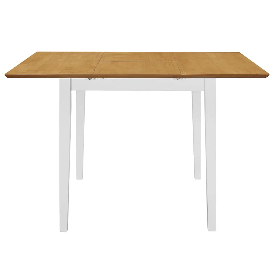 Table à manger extensible Blanc (80-120)x80x74 cm MDF - 4