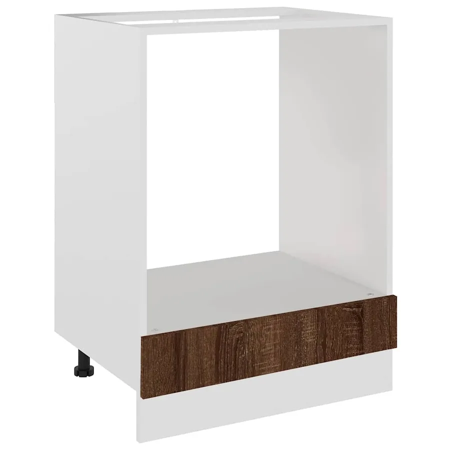 Meuble de four "Riga" Chêne brun 60 x 46 x 81,5 cm Bois d'ingénierie - 2