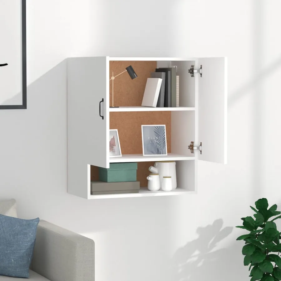 Armoire murale Blanc 60x31x70 cm Bois d'ingénierie - 3