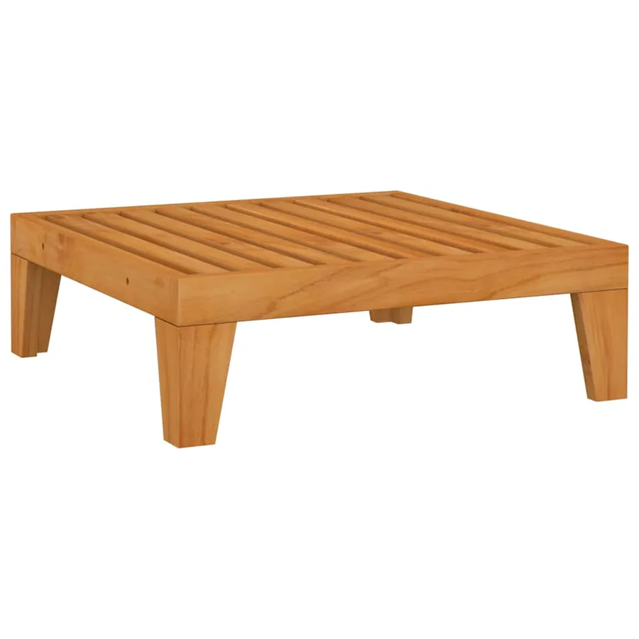 Repose-pied sectionnel avec coussin gris foncé Bois d'acacia - 4