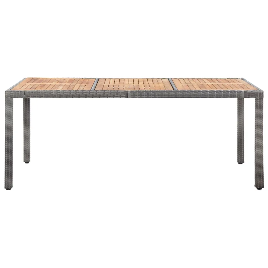 Ensemble à manger d'extérieur 9pcs coussins Résine tressée Gris - 3