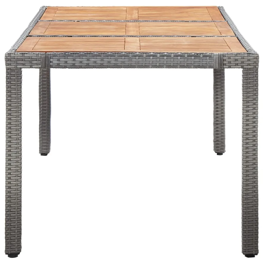 Ensemble à manger d'extérieur 9pcs coussins Résine tressée Gris - 4