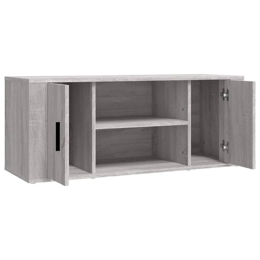 Meuble TV Sonoma gris 100x35x40 cm Bois d'ingénierie - 6