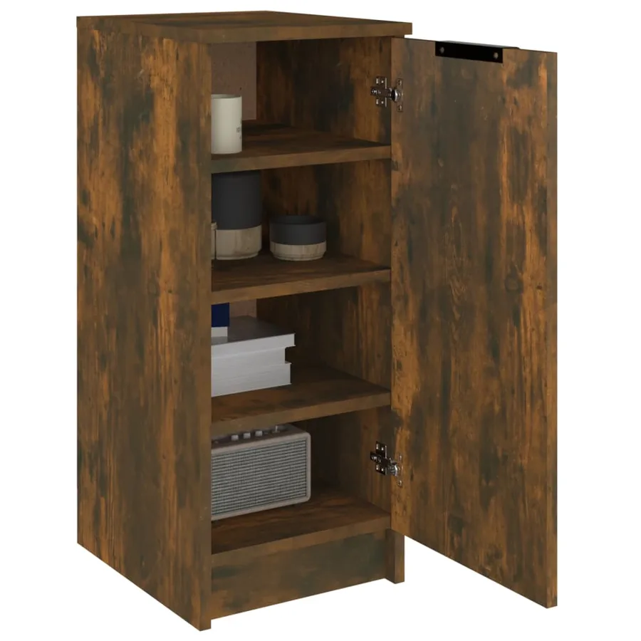 Armoire à chaussures Chêne fumé 30x35x70 cm Bois d'ingénierie - 4