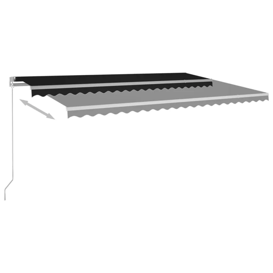 Auvent manuel rétractable 500x350 cm Anthracite - 6
