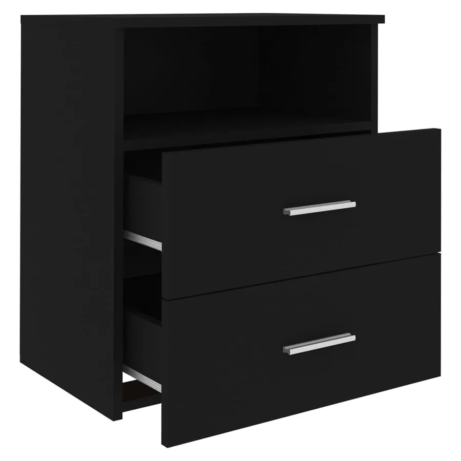Tables de chevet 2 pcs Noir 50x32x60 cm - 5
