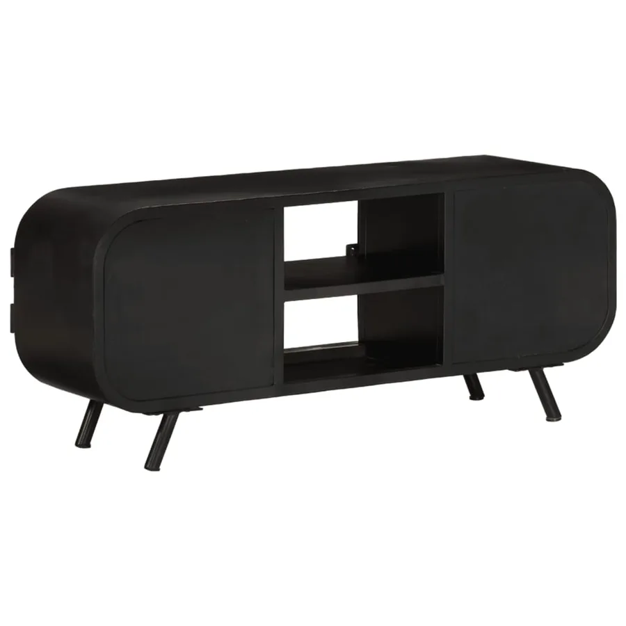 Meuble TV 110x30x45 cm Bois de manguier brut - 3