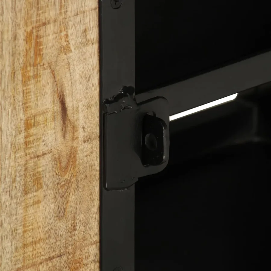 Meuble TV 110x30x45 cm Bois de manguier brut - 7