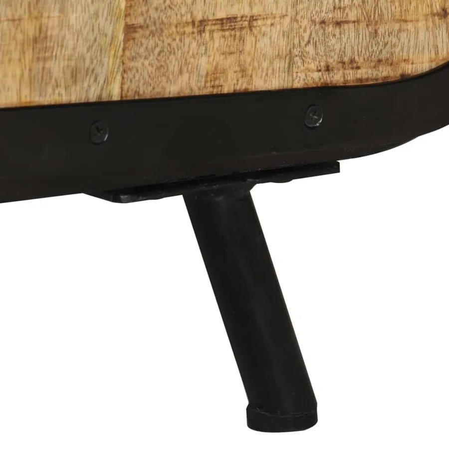 Meuble TV 110x30x45 cm Bois de manguier brut - 9