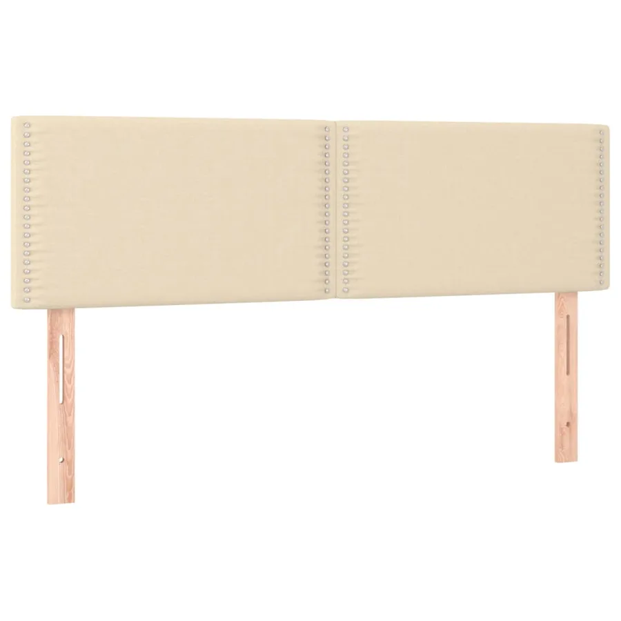 Têtes de lit Crème 144x5x78/88 cm Tissu - 2