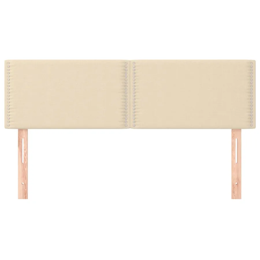 Têtes de lit Crème 144x5x78/88 cm Tissu - 3