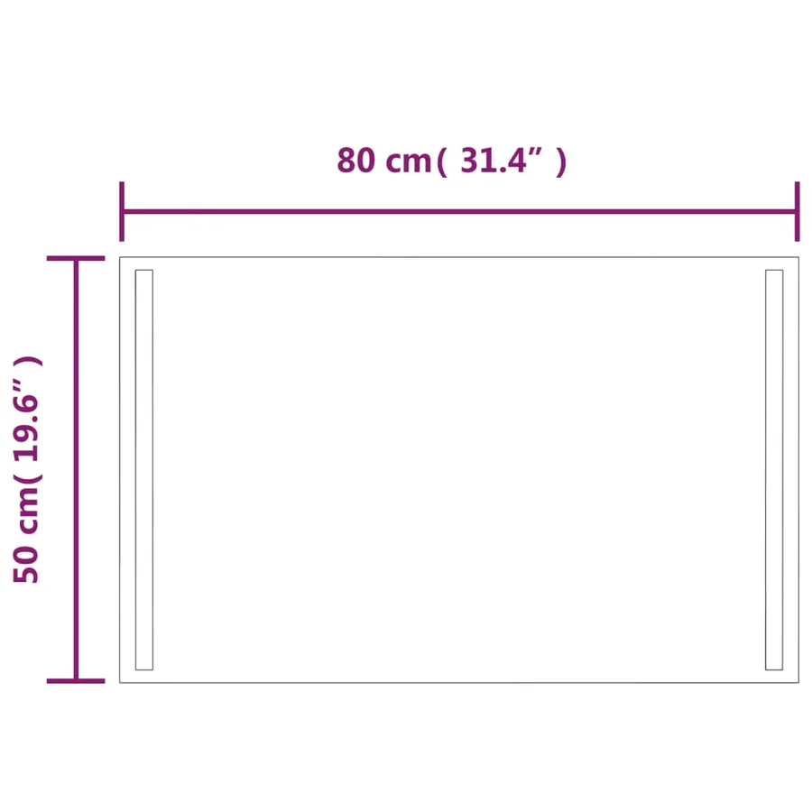 Miroir de salle de bain à LED 50x80 cm - 5