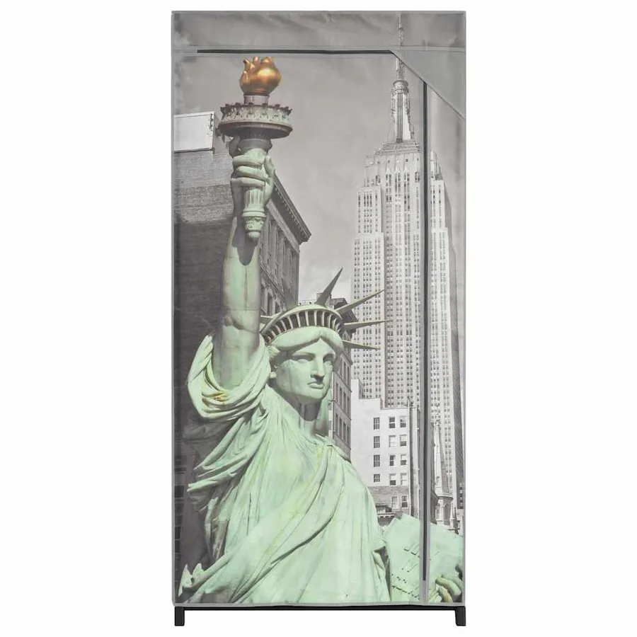 Garde-robe New York 75x45x160 cm Tissu - 3