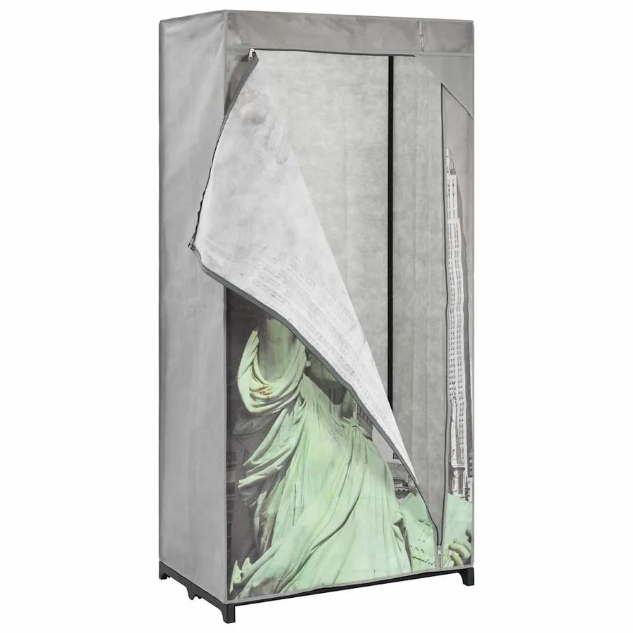 Garde-robe New York 75x45x160 cm Tissu - 4