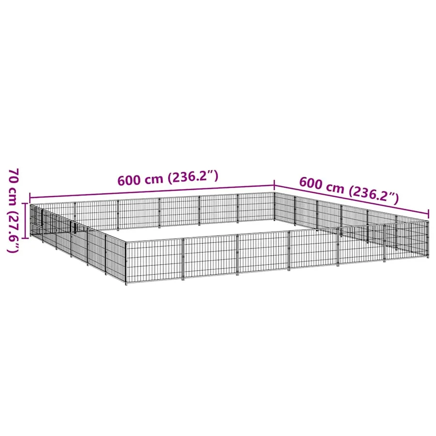 Chenil Argenté 36 m² Acier - 7