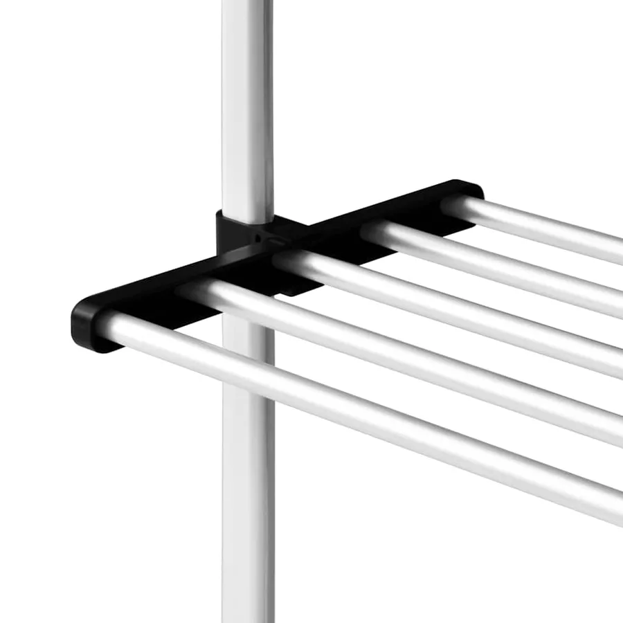 Système de garde-robe télescopique avec étagères Aluminium - 6