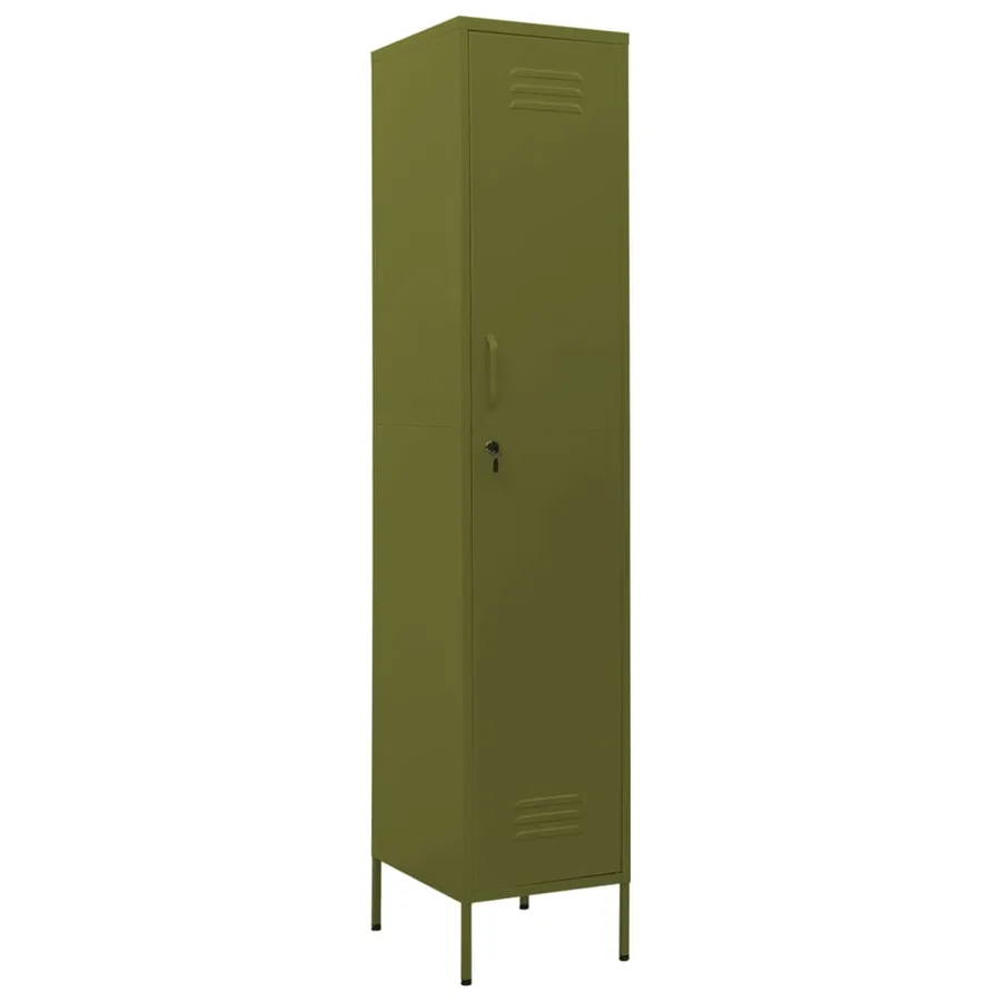Armoire à casiers Vert olive 35x46x180 cm Acier - 2