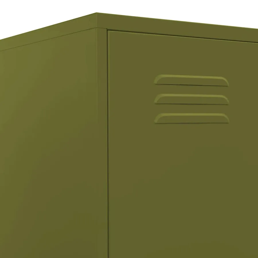 Armoire à casiers Vert olive 35x46x180 cm Acier - 8