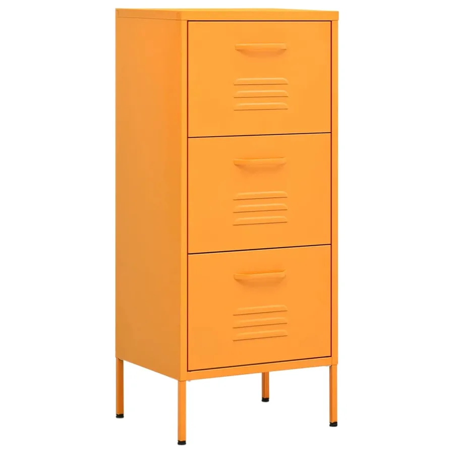 Armoire de rangement Jaune moutarde 42,5x35x101,5 cm Acier - 2