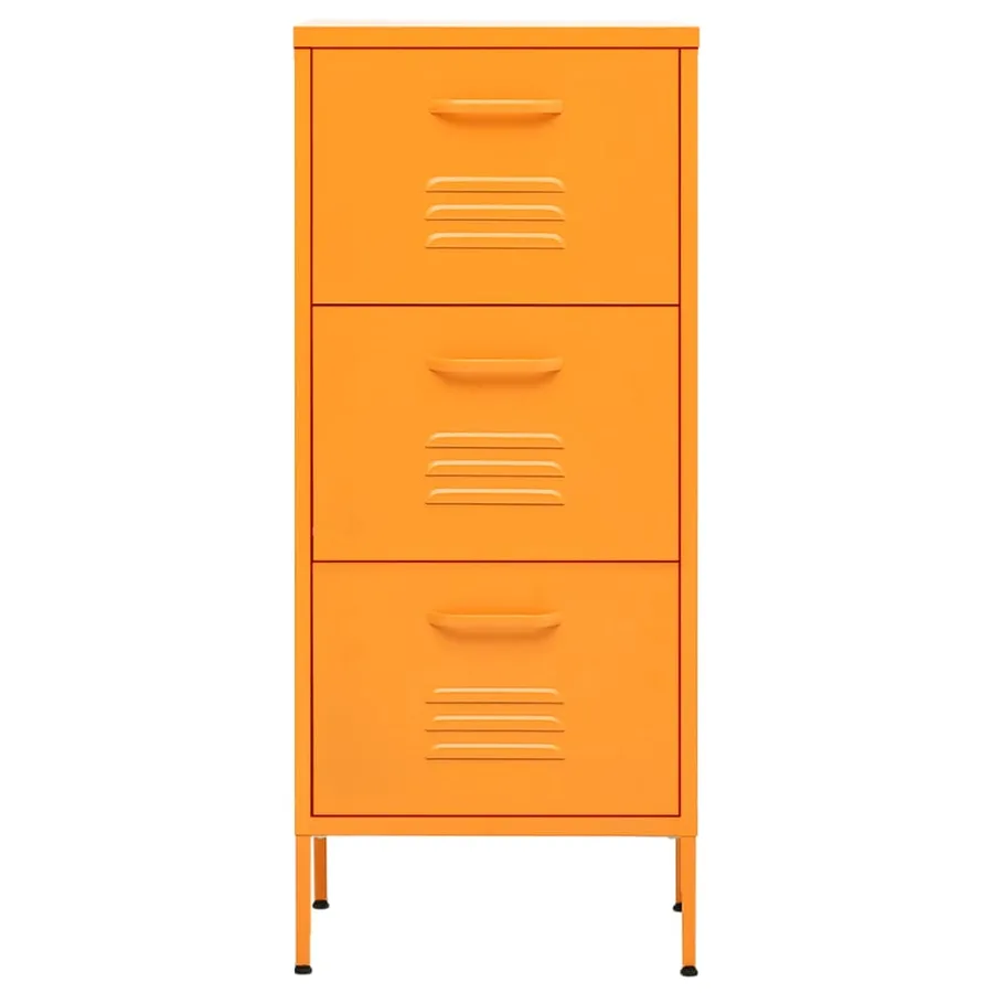 Armoire de rangement Jaune moutarde 42,5x35x101,5 cm Acier - 3
