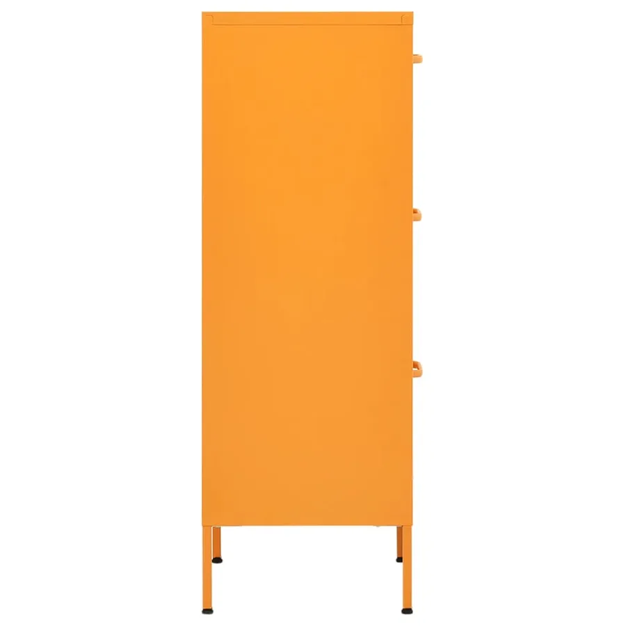 Armoire de rangement Jaune moutarde 42,5x35x101,5 cm Acier - 4