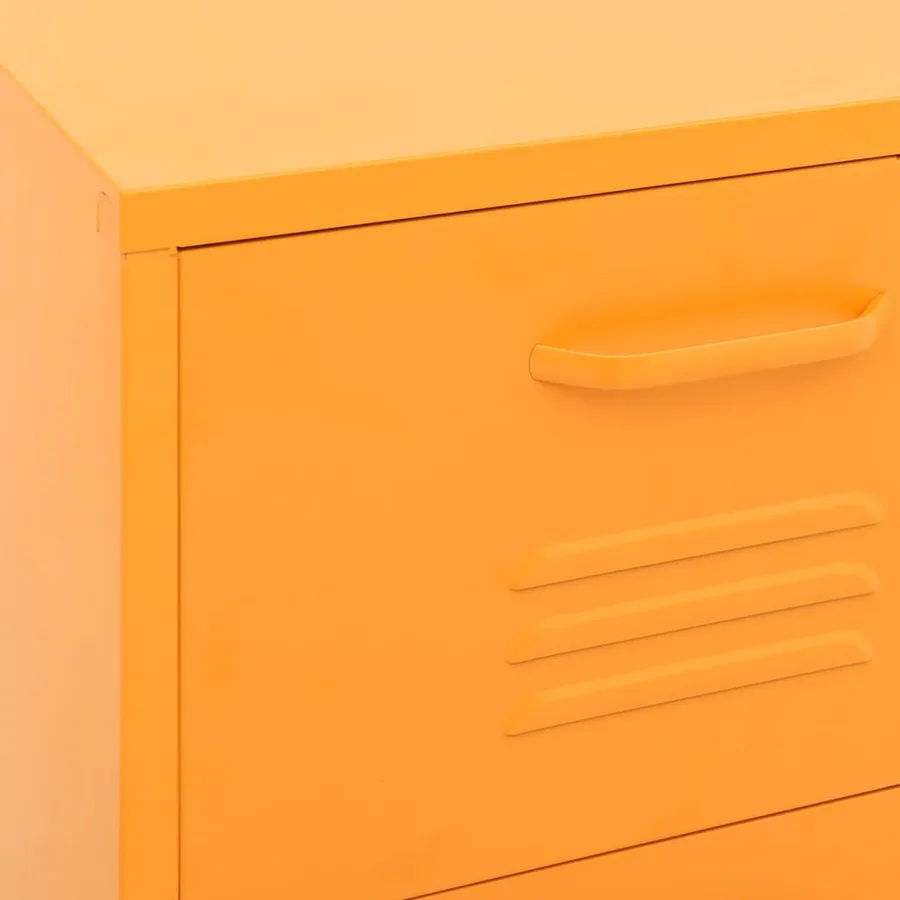 Armoire de rangement Jaune moutarde 42,5x35x101,5 cm Acier - 8