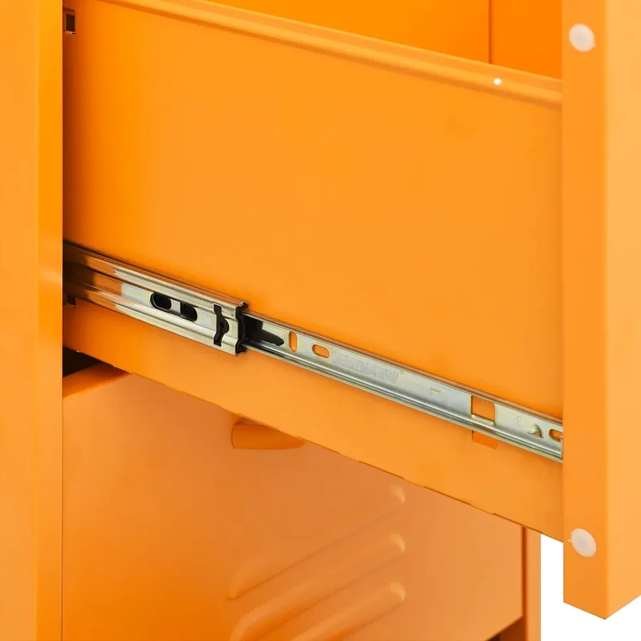Armoire de rangement Jaune moutarde 42,5x35x101,5 cm Acier - 9