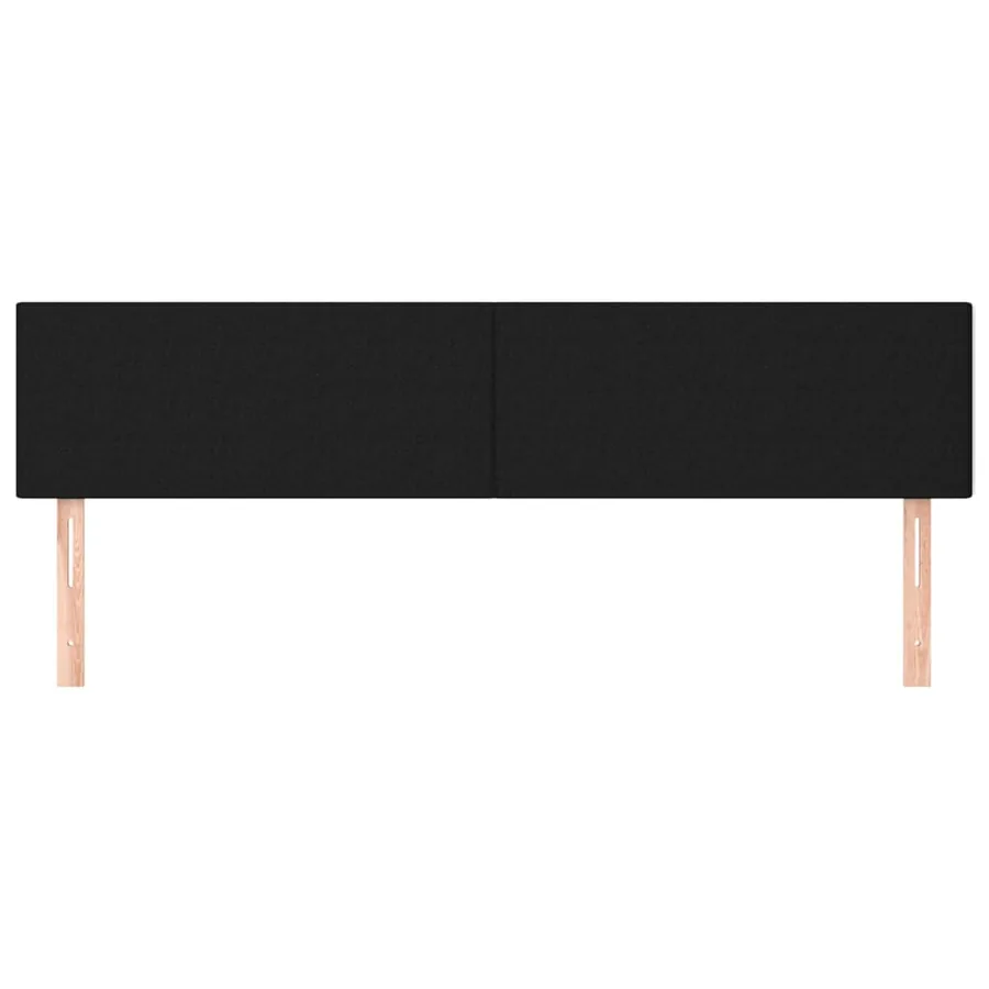Têtes de lit Noir 180x5x78/88 cm Tissu - 3