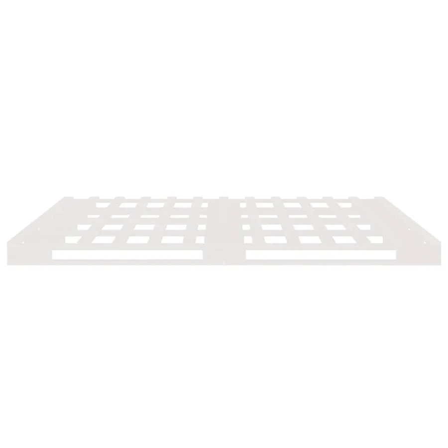 Lit de palette blanc 135x190 cm Bois de pin massif Double - 6