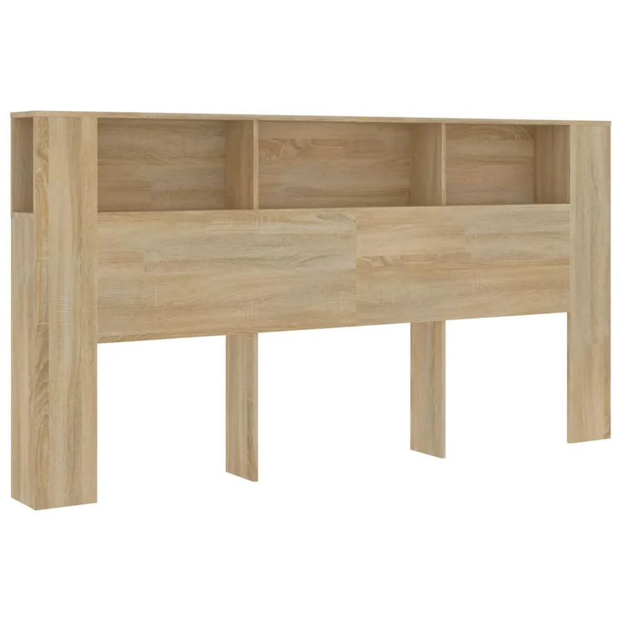 Armoire de tête de lit chêne sonoma 200x18,5x104,5 cm - 2