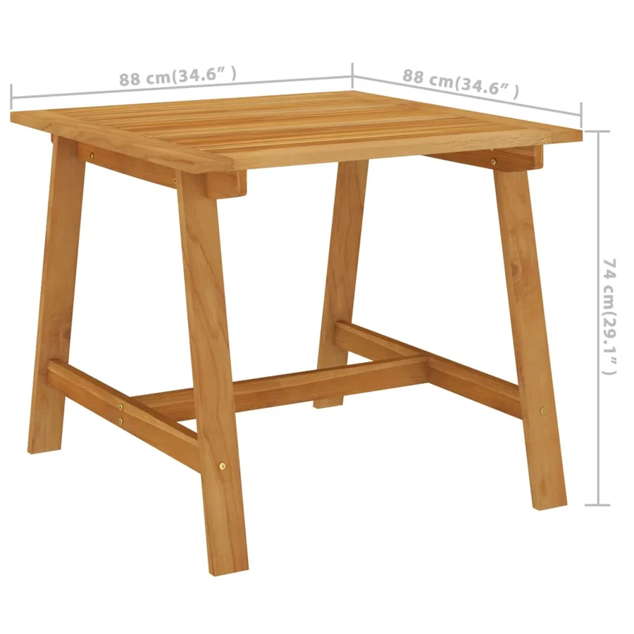 Ensemble à manger de jardin 3 pcs Marron - 11