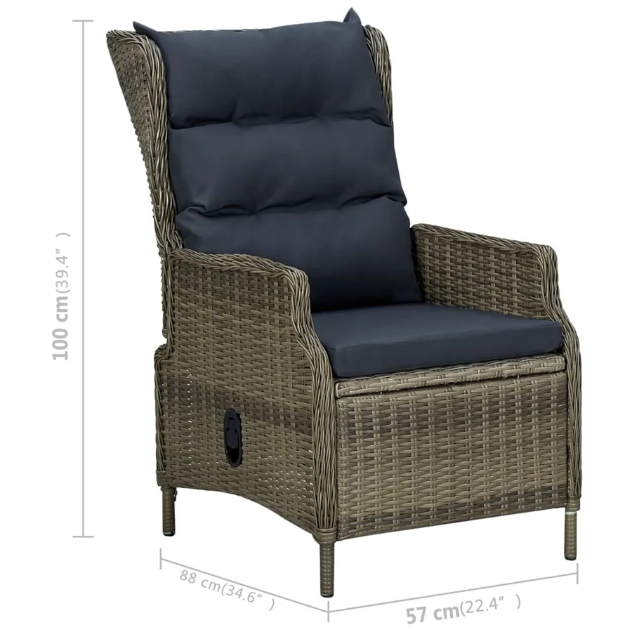 Ensemble à manger de jardin 3 pcs Marron - 12