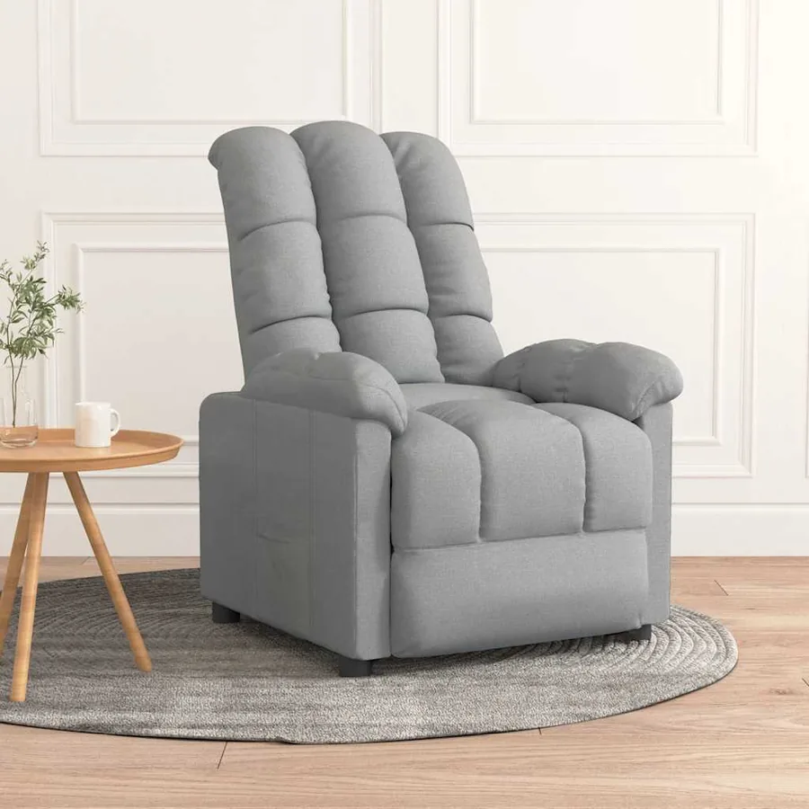 Fauteuil inclinable Gris clair Tissu