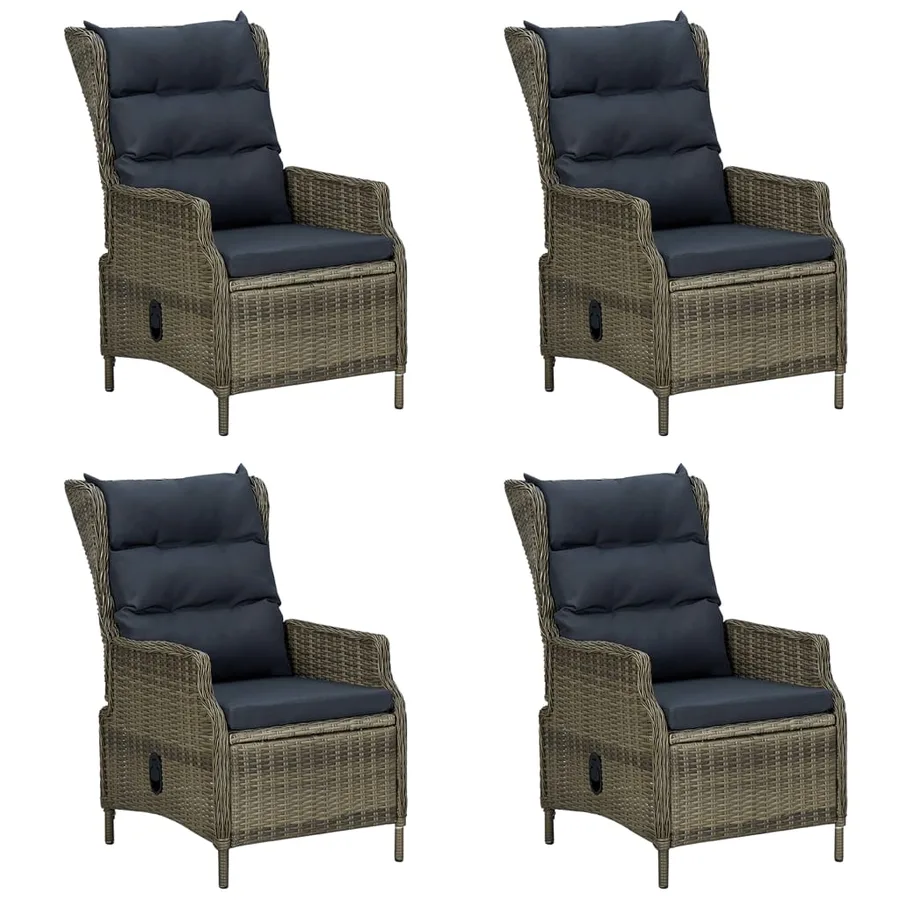 Ensemble à manger de jardin 5 pcs Marron - 2