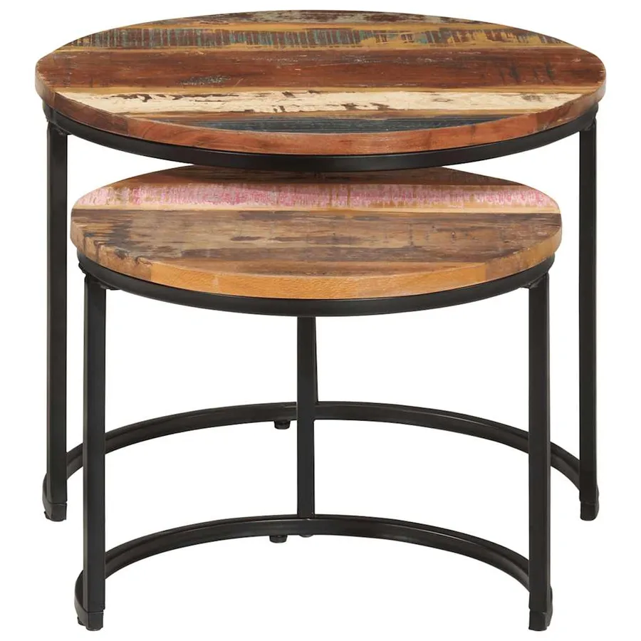 Tables gigognes 2 pcs Bois de récupération massif - 2