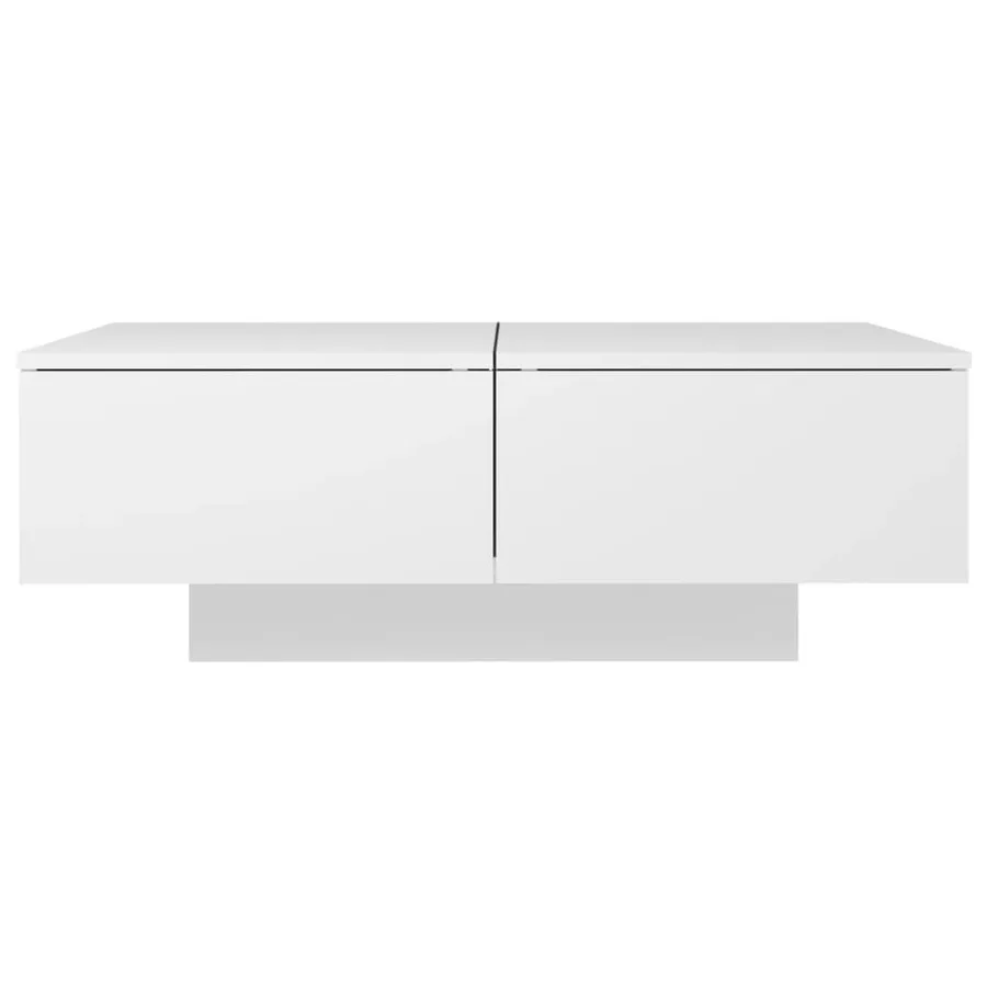 Table basse Blanc 90x60x31 cm Aggloméré - 3