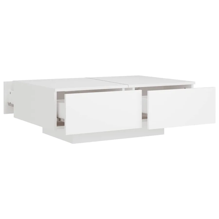 Table basse Blanc 90x60x31 cm Aggloméré - 5