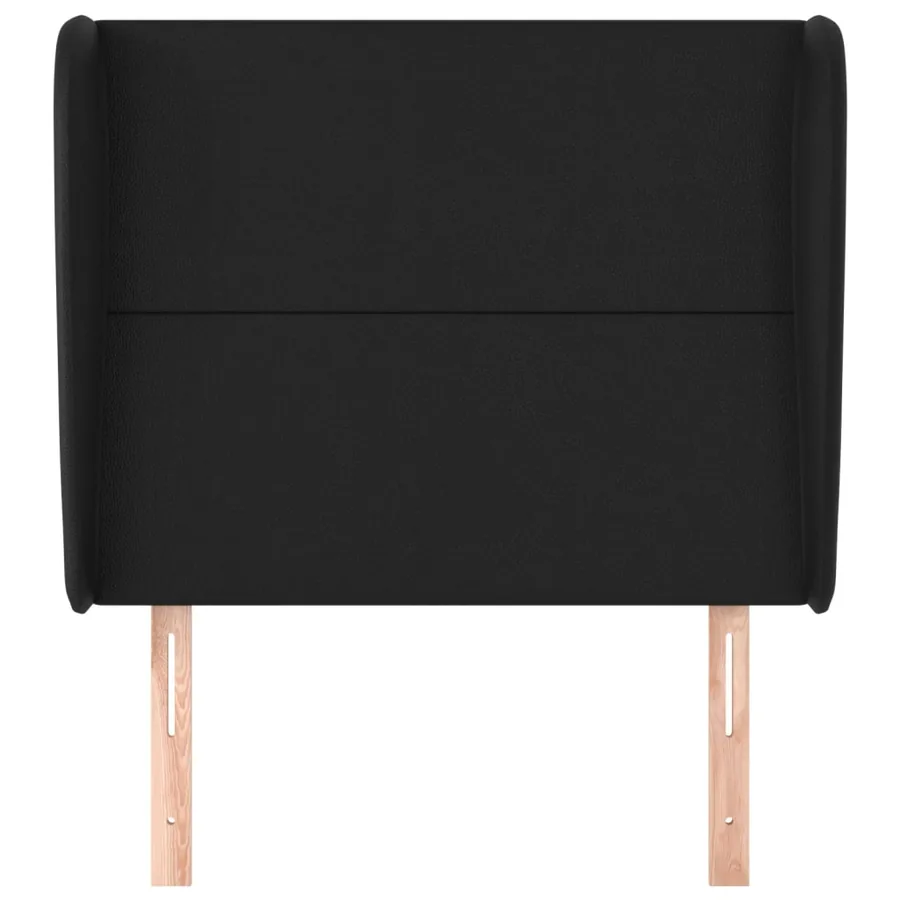 Tête de lit avec oreilles Noir 93x23x118/128 cm Similicuir - 3