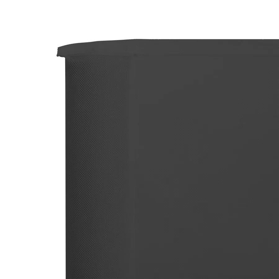 Paravent 3 panneaux Tissu 400 x 80 cm Anthracite - 4