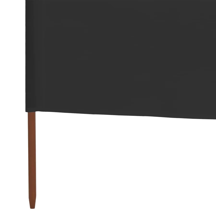 Paravent 3 panneaux Tissu 400 x 80 cm Anthracite - 5