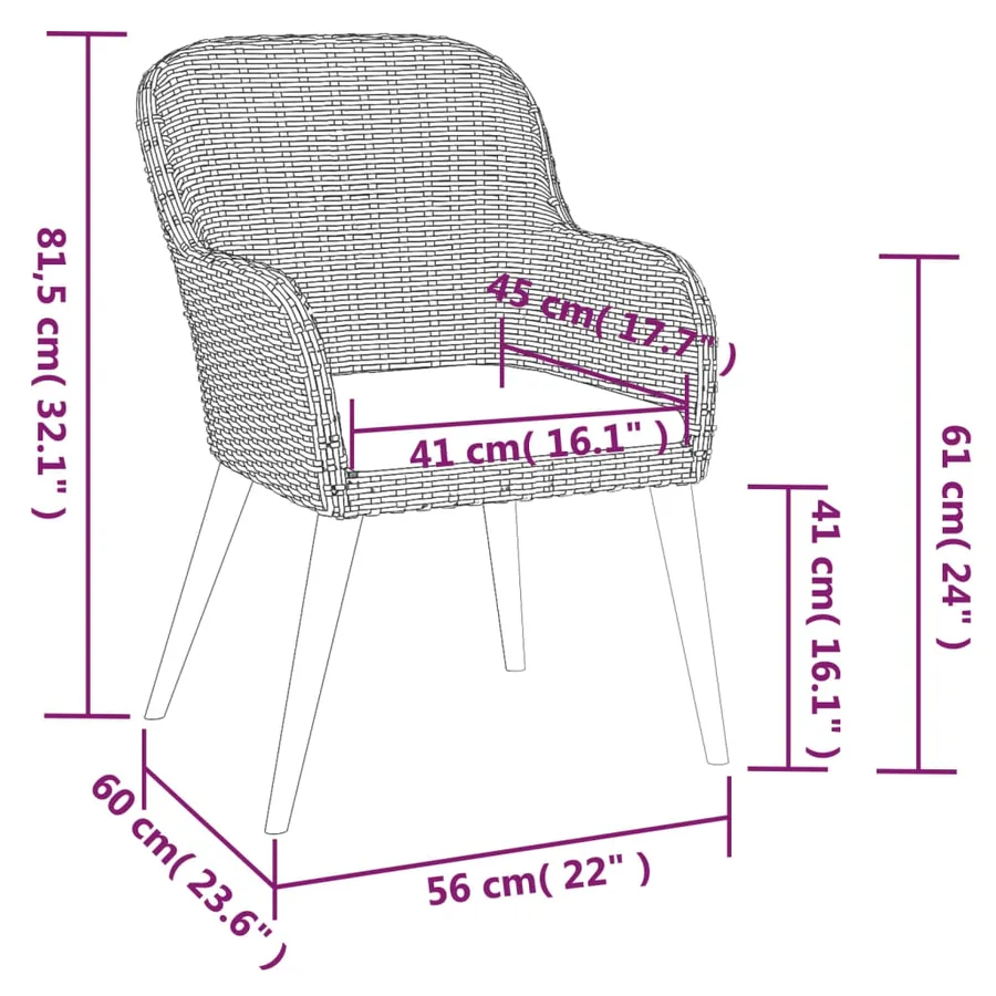 Ensemble à manger de jardin et coussins 5 pcs Marron - 10