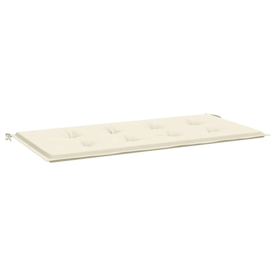 Coussin de banc de jardin crème 120x50x3 cm tissu oxford - 2