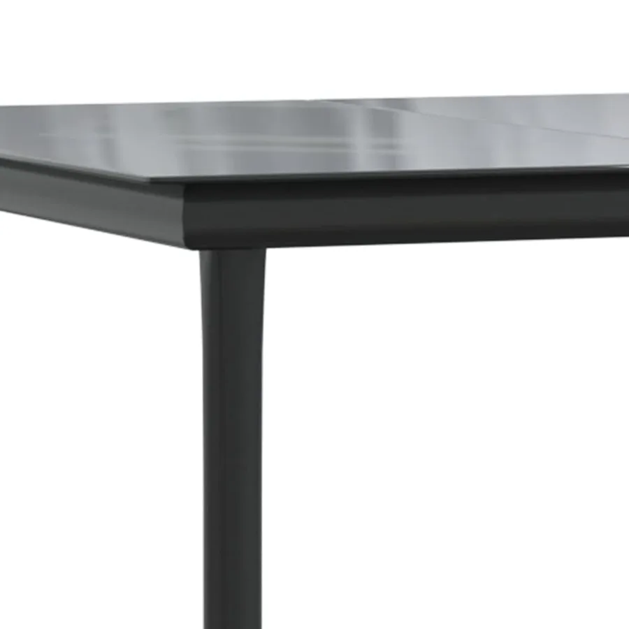 Ensemble à manger de jardin avec coussins 5 pcs Noir - 9