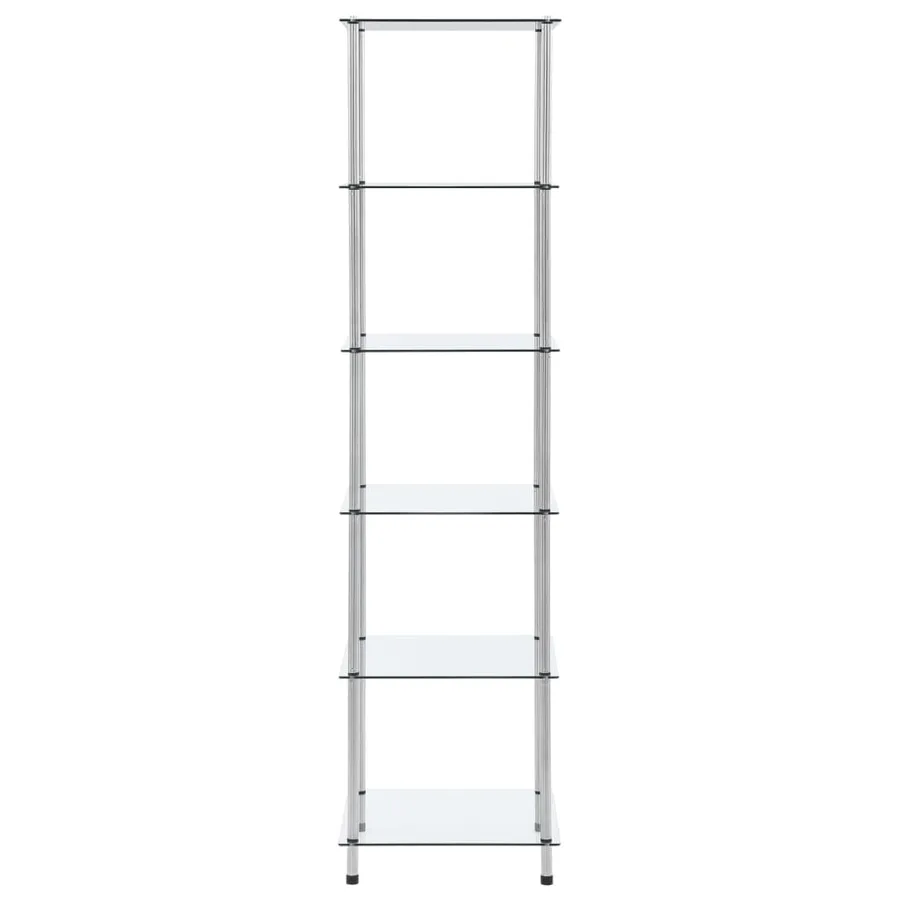 Étagère 6 niveaux Transparent 40x40x160 cm Verre trempé - 2
