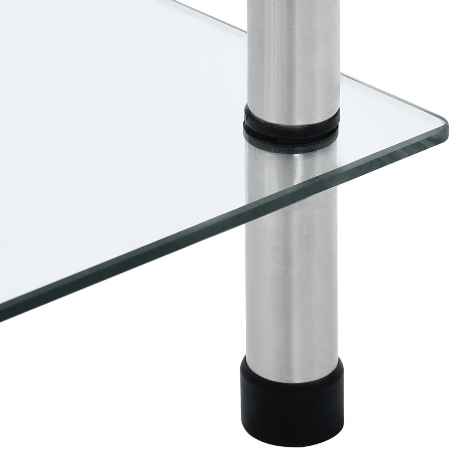 Étagère 6 niveaux Transparent 40x40x160 cm Verre trempé - 5